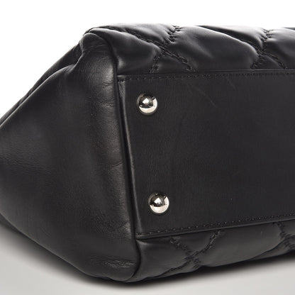 Chanel Calfskin Double Stitch Large Hamptons Flap Bag Black 9 of 11