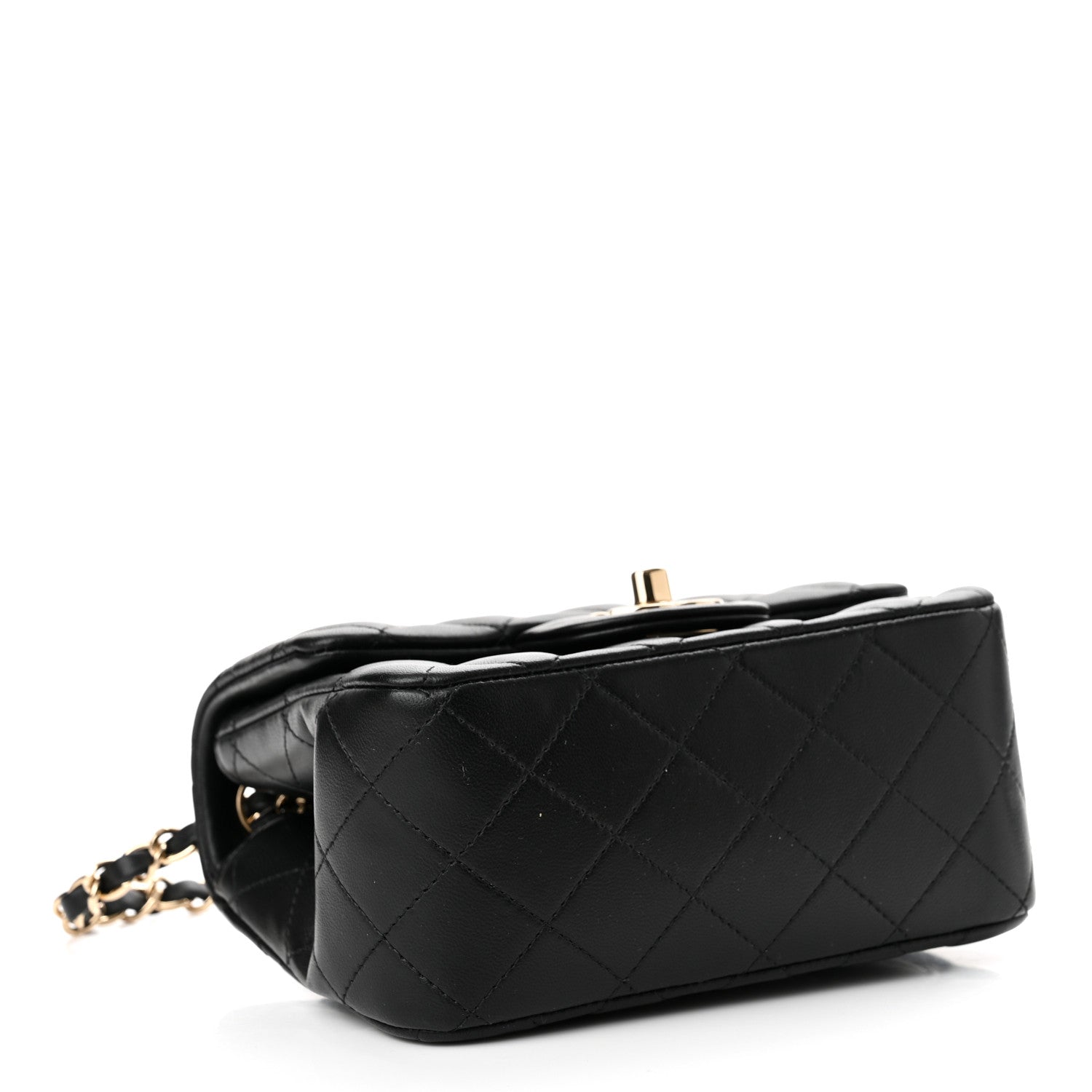 Chanel Lambskin Quilted Mini Square Flap Black 4 of 11