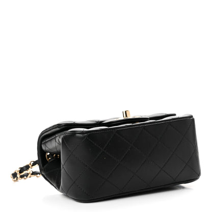 Chanel Lambskin Quilted Mini Square Flap Black 4 of 11