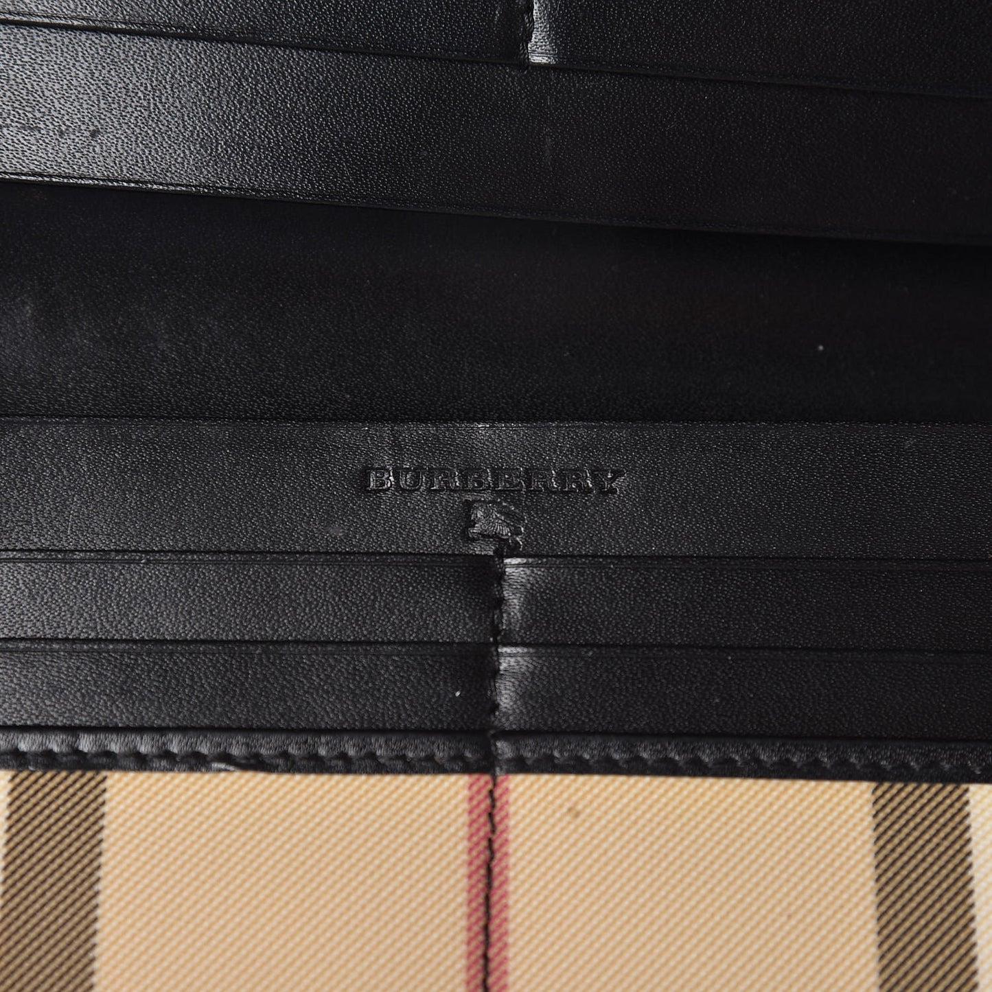 House Check Continental Wallet Black