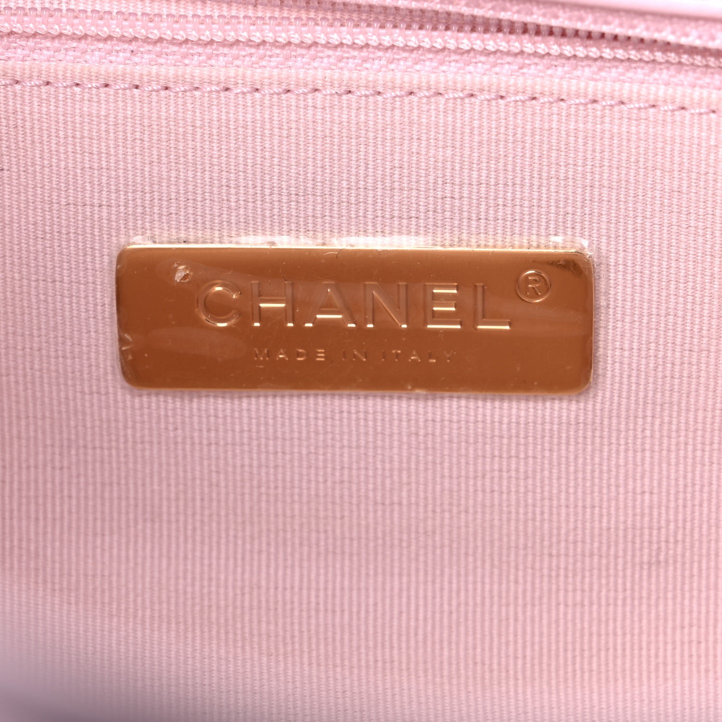Lambskin Quilted Large Chanel 19 Flap Light Pink