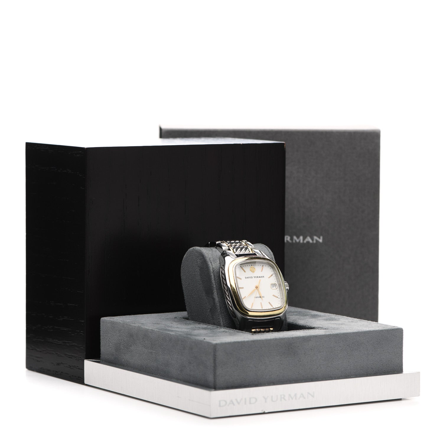 David Yurman Stainless Steel 18K Yellow Gold 35mm Thoroughbred Automatic Watch 5 of 5