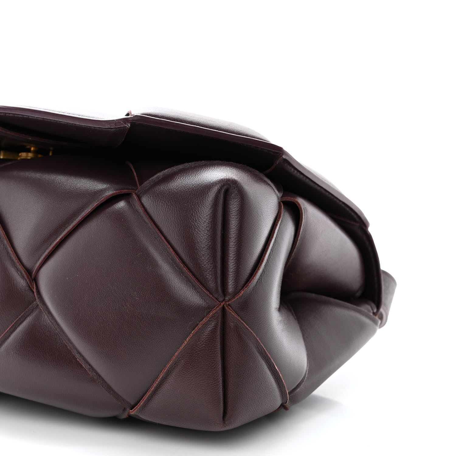 Bottega Veneta Nappa Intreccio Padded Top Handle Shoulder Bag Grape 9 of 10