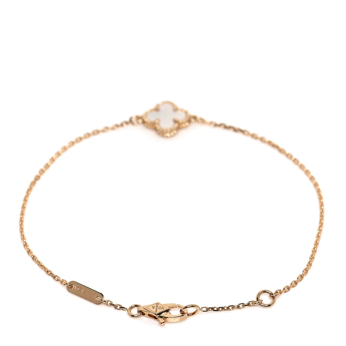 18K Yellow Gold Mother of Pearl Sweet Alhambra Bracelet