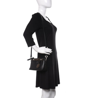 Fendi Vitello Dolce Bi-Color FF 1974 Embossed Mini By The Way Boston Bag Black Maya 2 of 10
