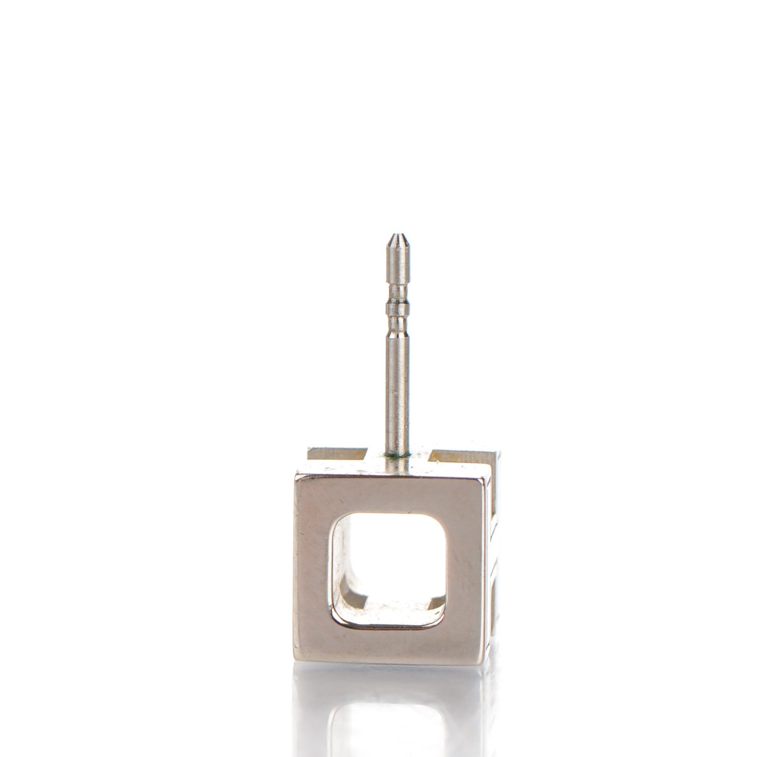 Hermes Palladium Lacquered Cage d'H Earrings Black 4 of 6