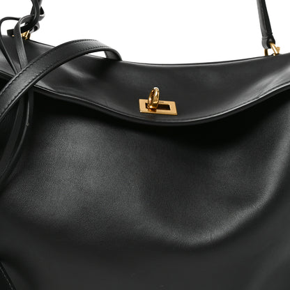 Balenciaga Natural Smooth Calfskin Medium Rodeo Top Handle Handbag Black 7 of 9
