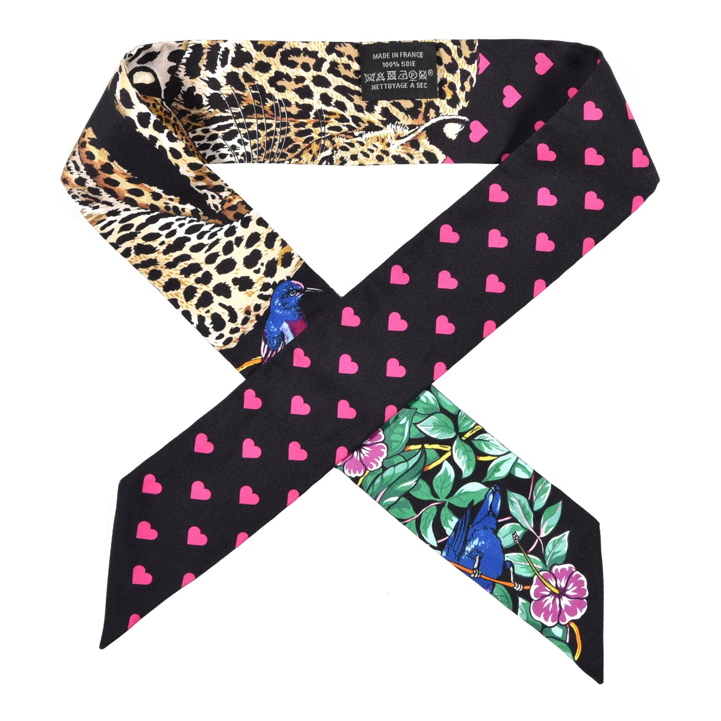 Silk Jungle Love Love Twilly Black Vert Rose Vif