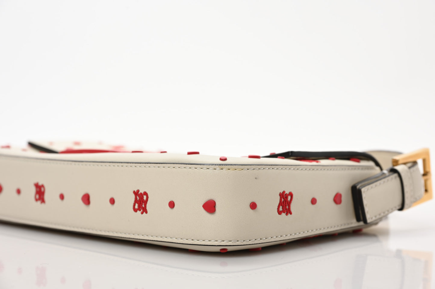 Vitello Burro Chinese Valentines Day Karligraphy Embroidered Baguette 1997 Pana Rosso Cardinale
