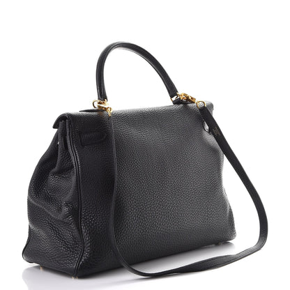 Hermes Taurillon Clemence Kelly Retourne 35 Black 2 of 15