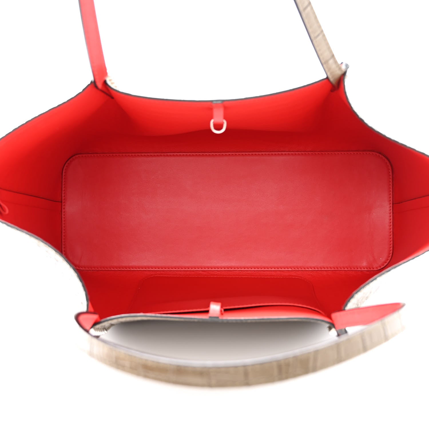 Christian Louboutin Crocodile Embossed Calfskin Spiked Large Cabarock Shopper Tote Silex 5 of 12