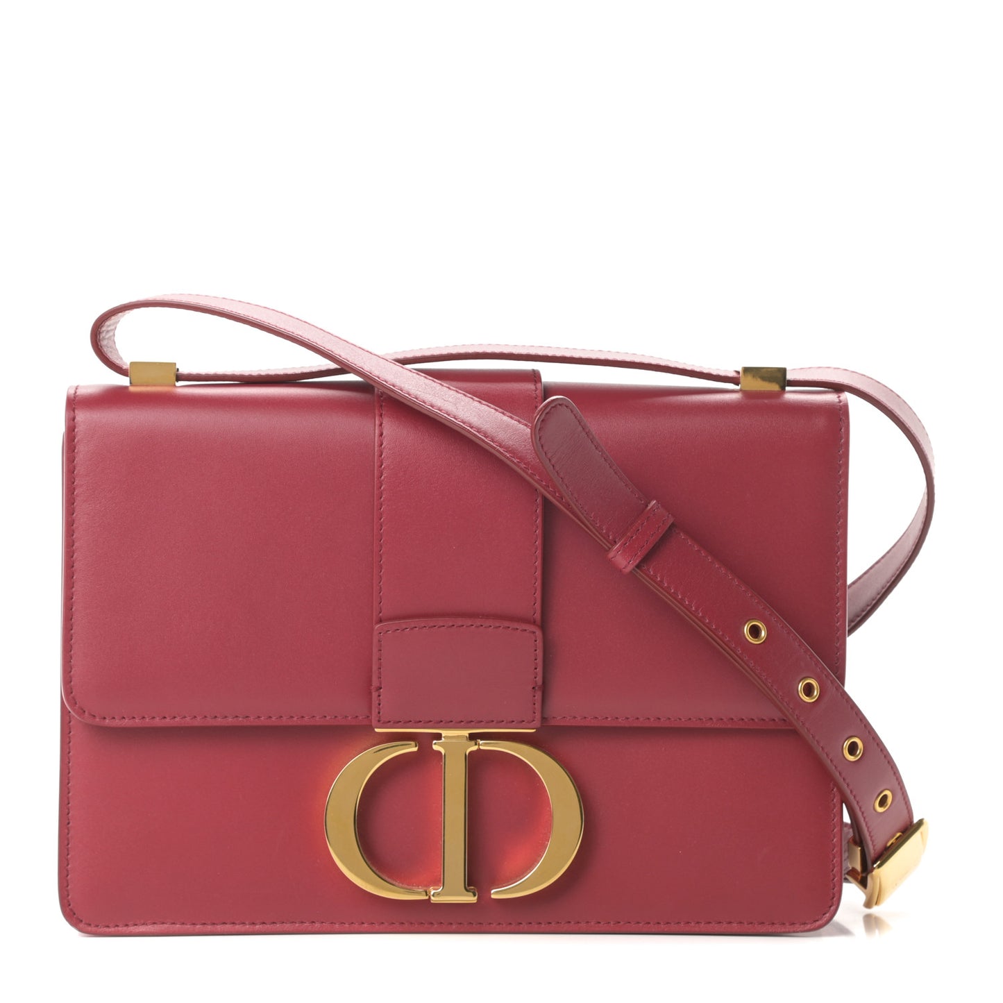 Smooth Calfskin 30 Montaigne Flap Bag Fuchsia
