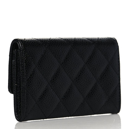 Chanel Caviar Quilted Flap Card Holder Black 3 of 10