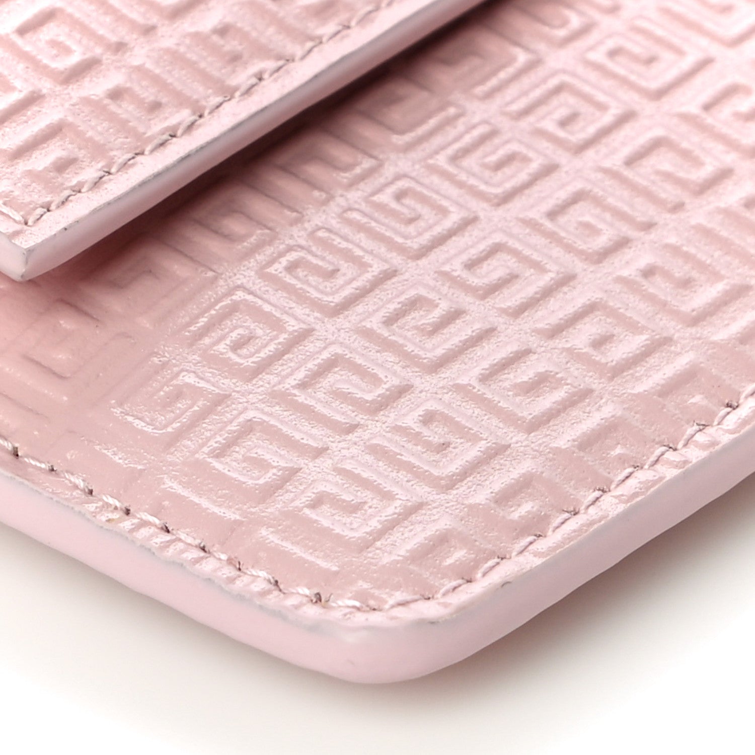 Givenchy Calfskin Embossed 4G Zip Card Holder Blush Pink 8 of 10