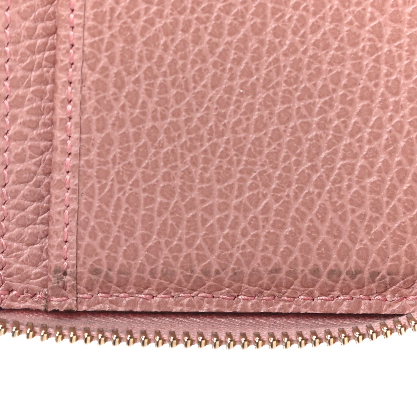 Dollar Calfskin Medium GG Zip Around Wallet Soft Pink
