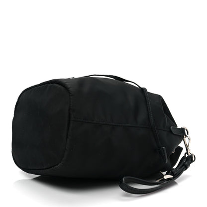 Prada Saffiano Tessuto Nylon Vela Bucket Wristlet Black 7 of 7