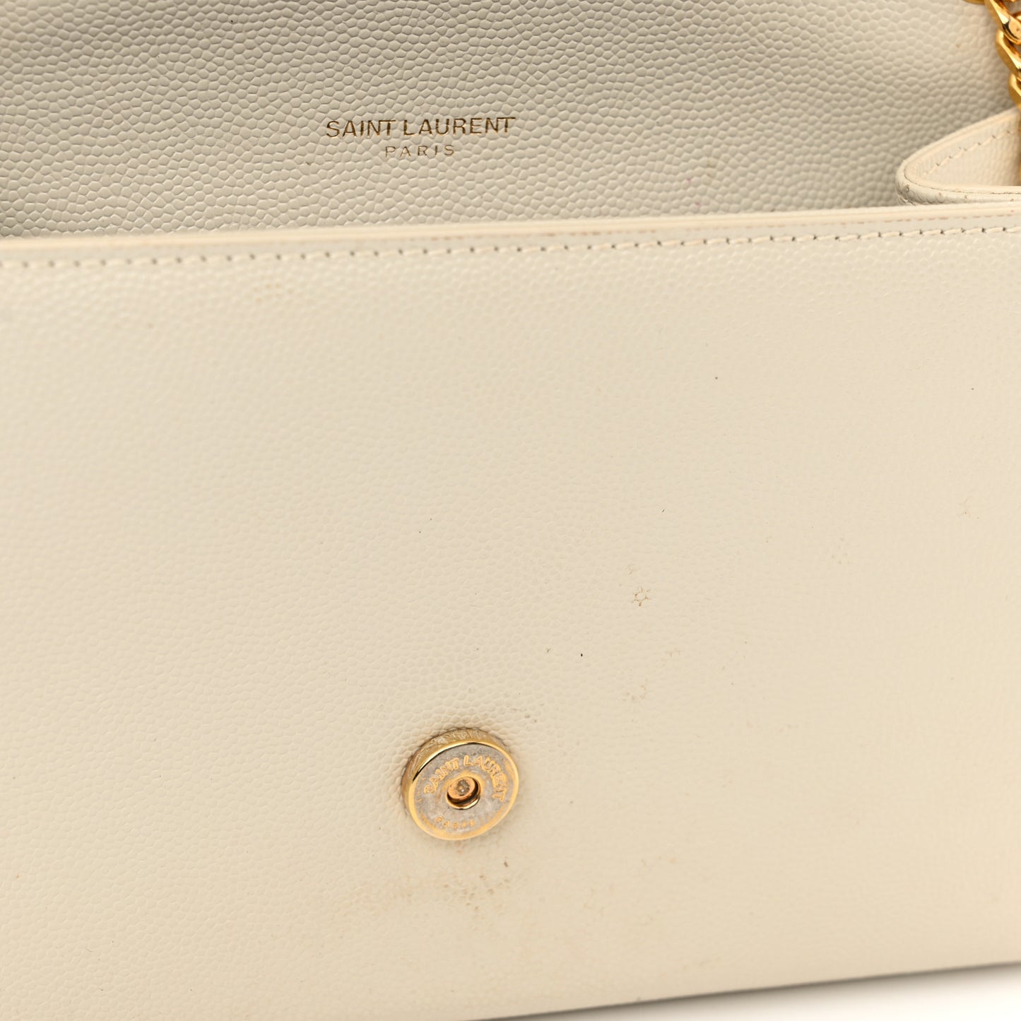 Grain De Poudre Small Monogram Kate Satchel Blanc Vintage