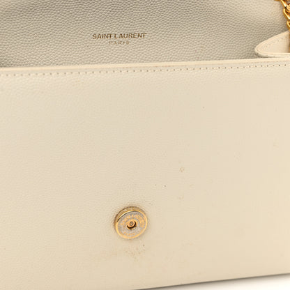 Saint Laurent Grain De Poudre Small Monogram Kate Satchel Blanc Vintage 13 of 16