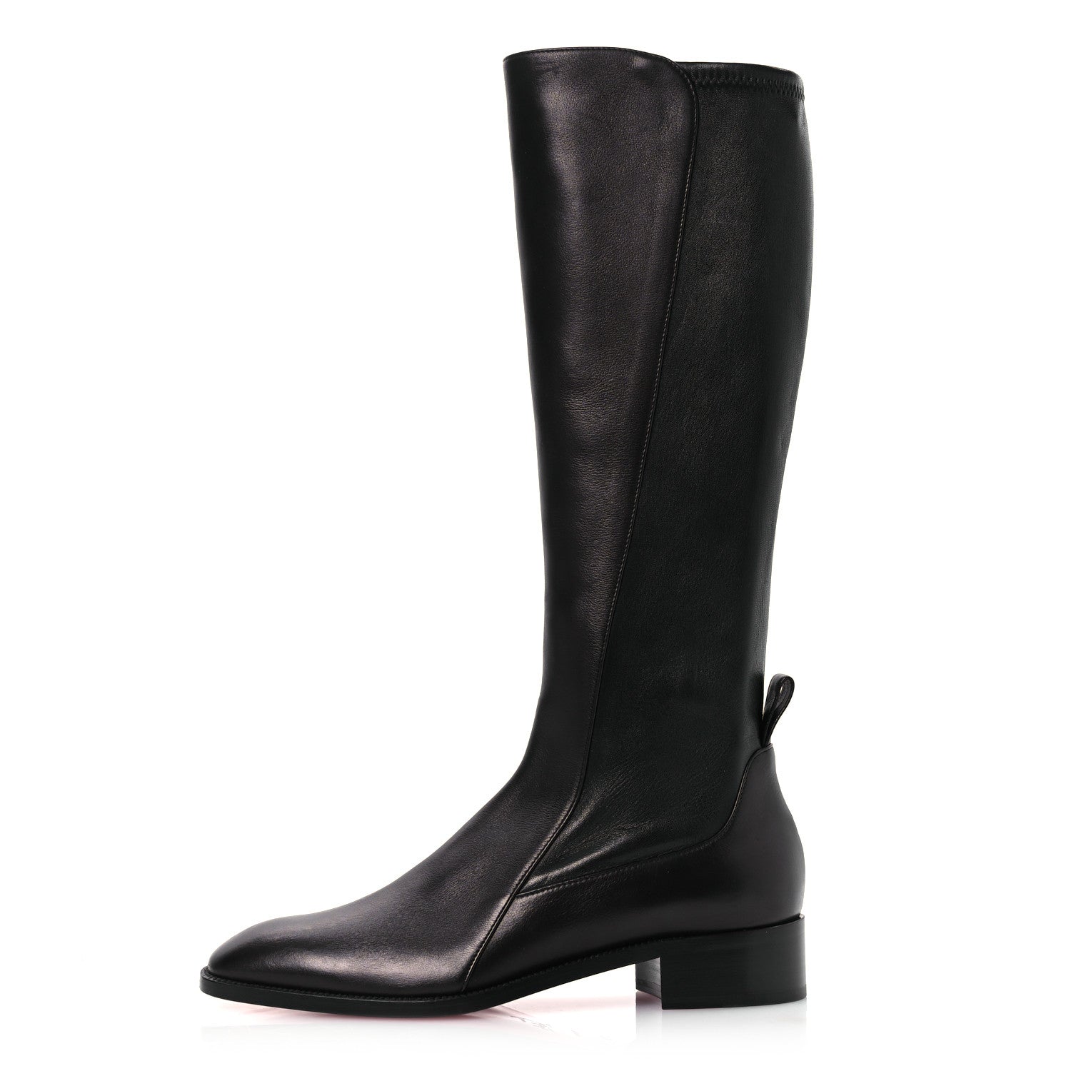 Christian Louboutin Nappa Tagastretch Flat Knee Boots 37.5 Black 1 of 10