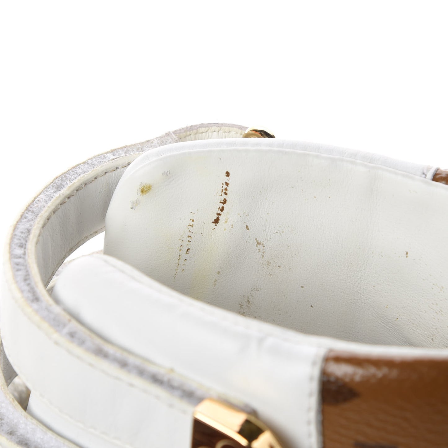Calfskin Reverse Monogram Boombox High Top Sneakers 38 White