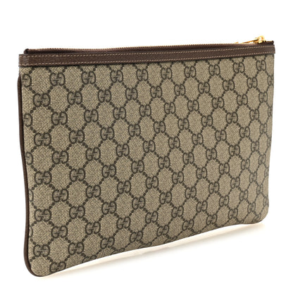 Gucci GG Supreme Monogram Large Ophidia Pouch Clutch Brown 3 of 10