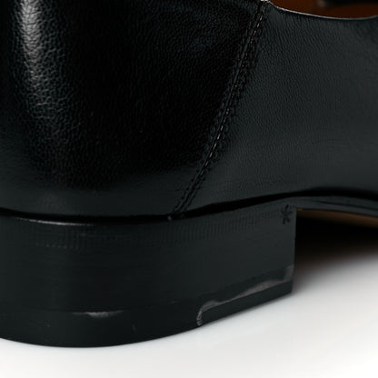 Gucci Goatskin Womens Horsebit Mid-Heel Loafers 38 Black 9 of 10