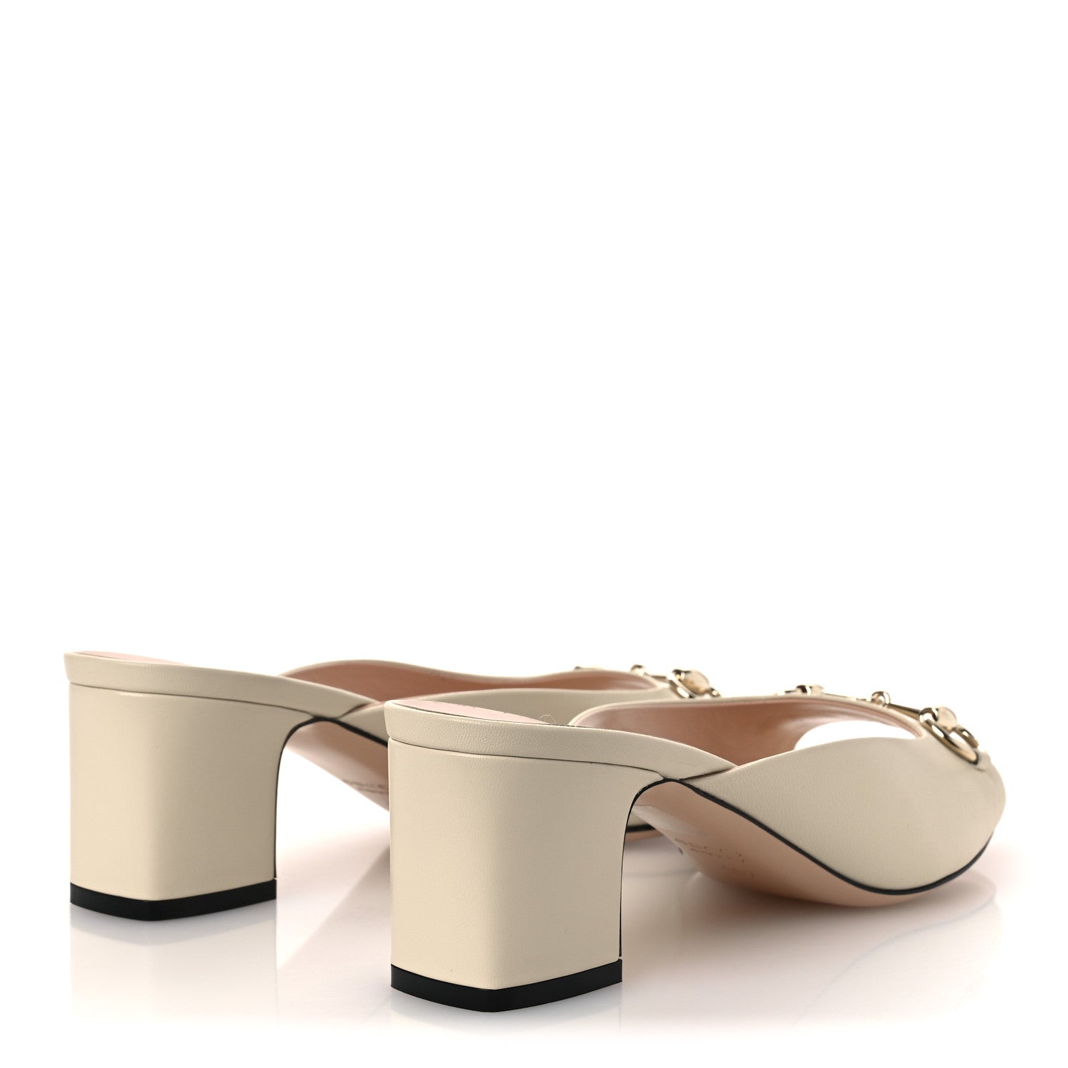 Gucci Nappa Horsebit 75mm Slide Sandals 39.5 Mystic White 5 of 12