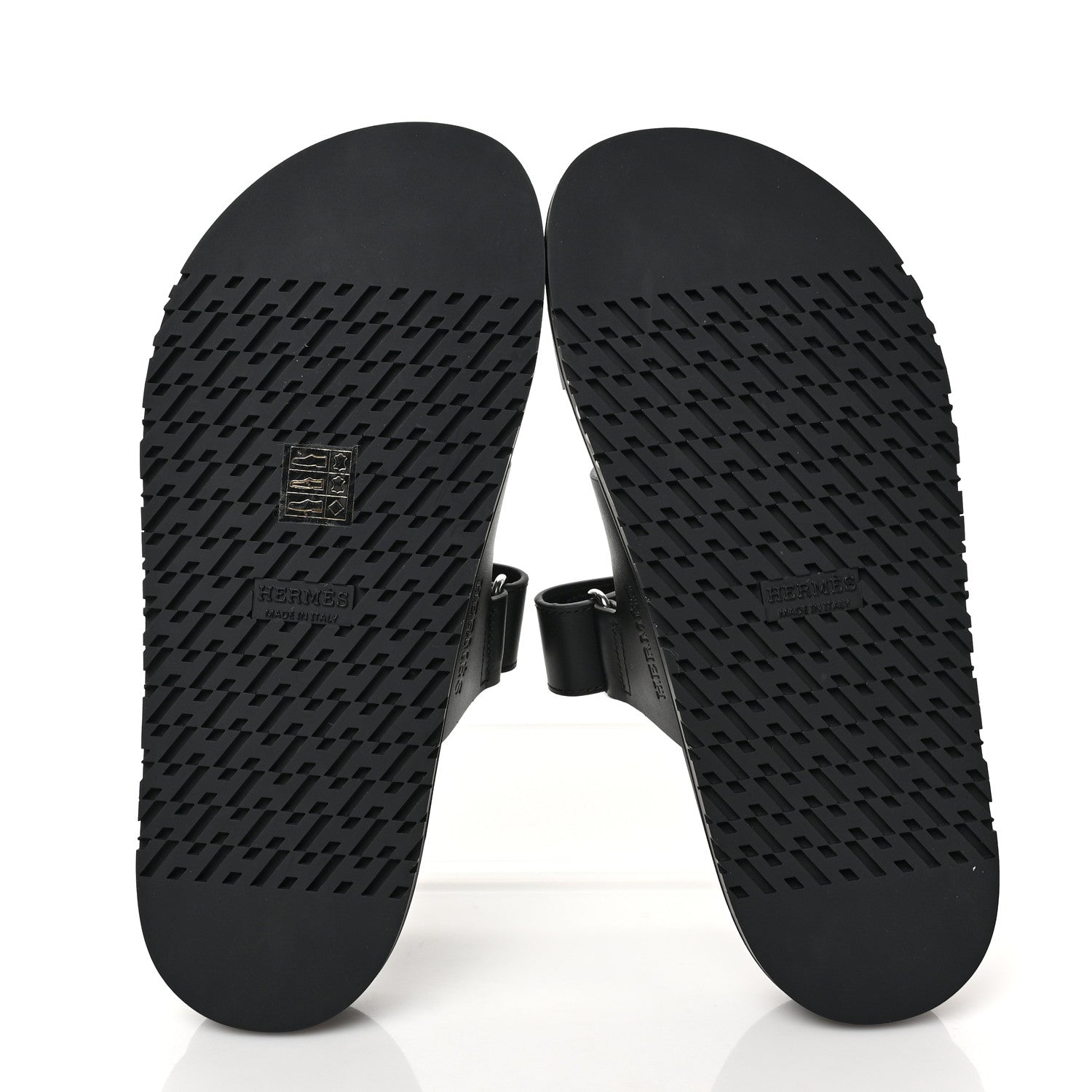 Hermes Calfskin Womens Chypre Sandals 37 Black 5 of 8