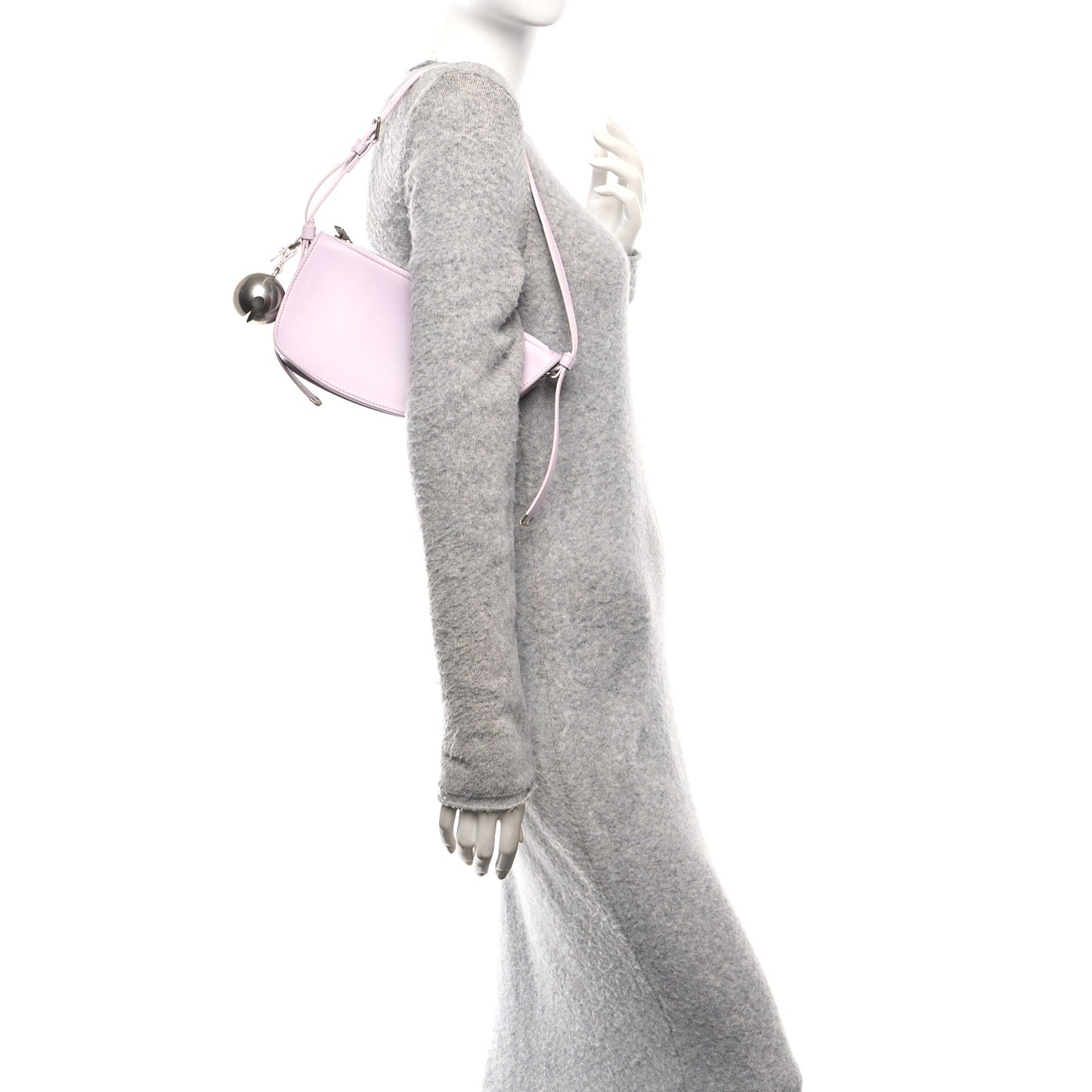 Calfskin Mini Shield Sling Bag Pale Lavender