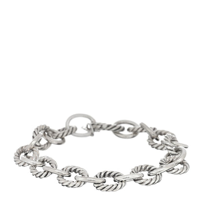 David Yurman Sterling Silver 10mm Medium Oval Link Bracelet 1 of 3