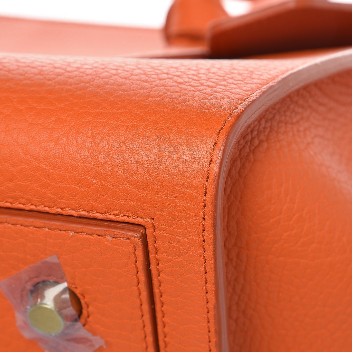 Crisped Calfskin Mini Tie Knot Tote Burnt Orange