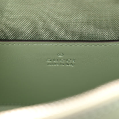 Gucci Denim GG Monogram Calfskin Mini Ophidia Top Handle Bag Pale Green 6 of 10