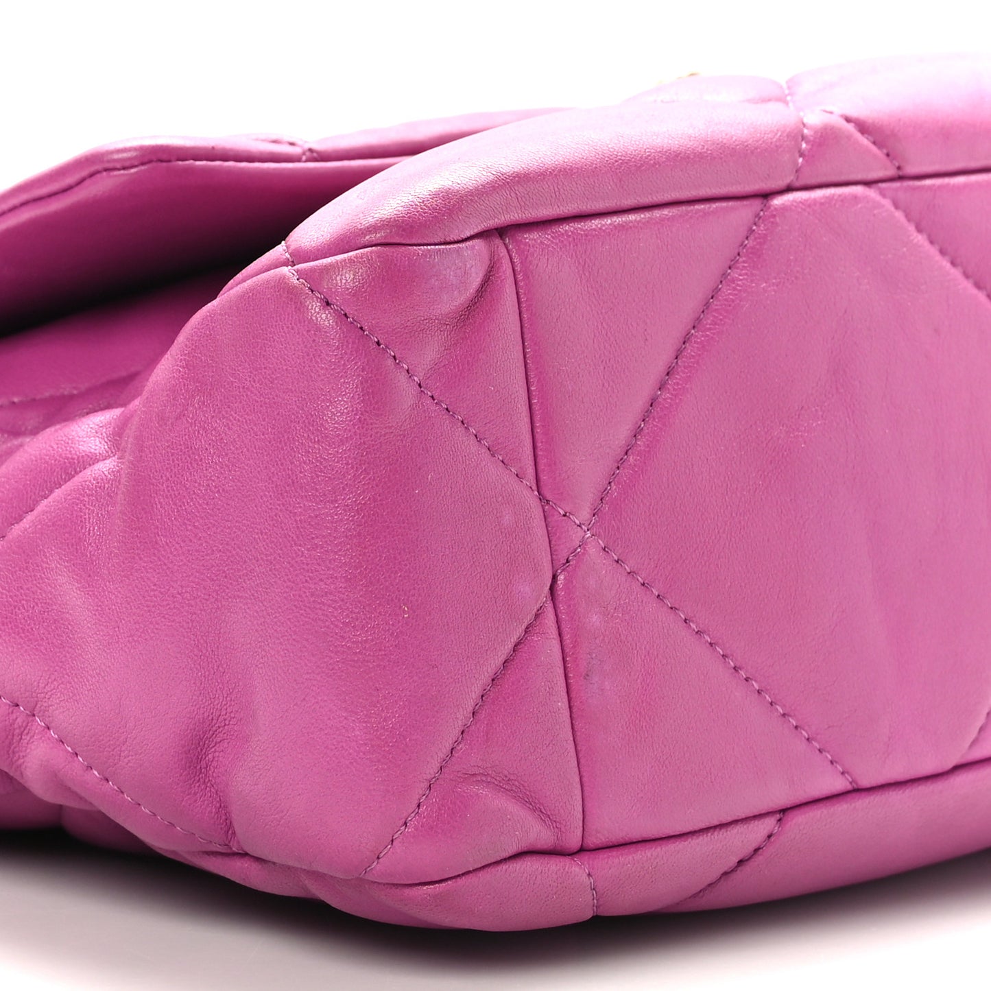 Lambskin Quilted Large Chanel 19 Flap Purple