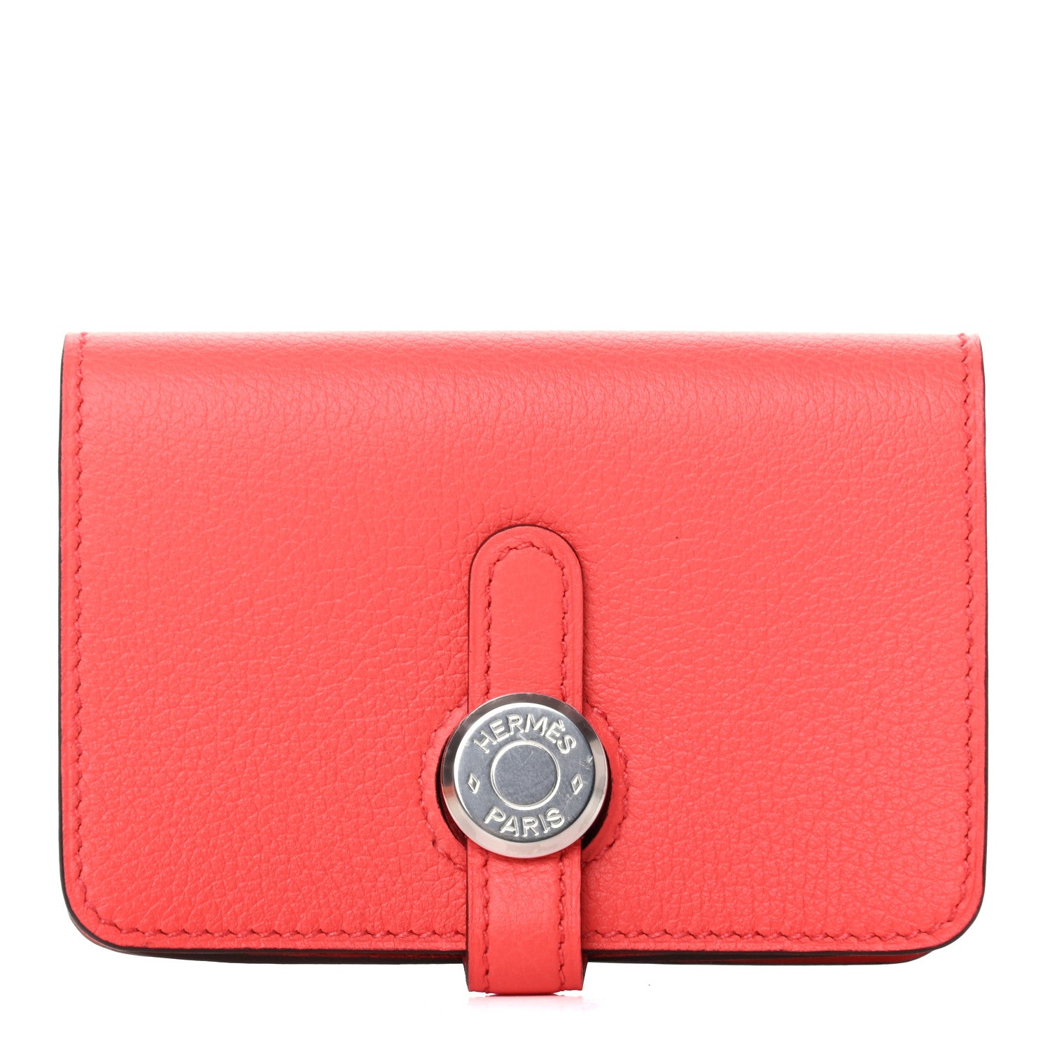 Hermes Togo Dogon Card Case Rose Texas 1 of 8