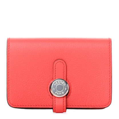 Hermes Togo Dogon Card Case Rose Texas 1 of 8