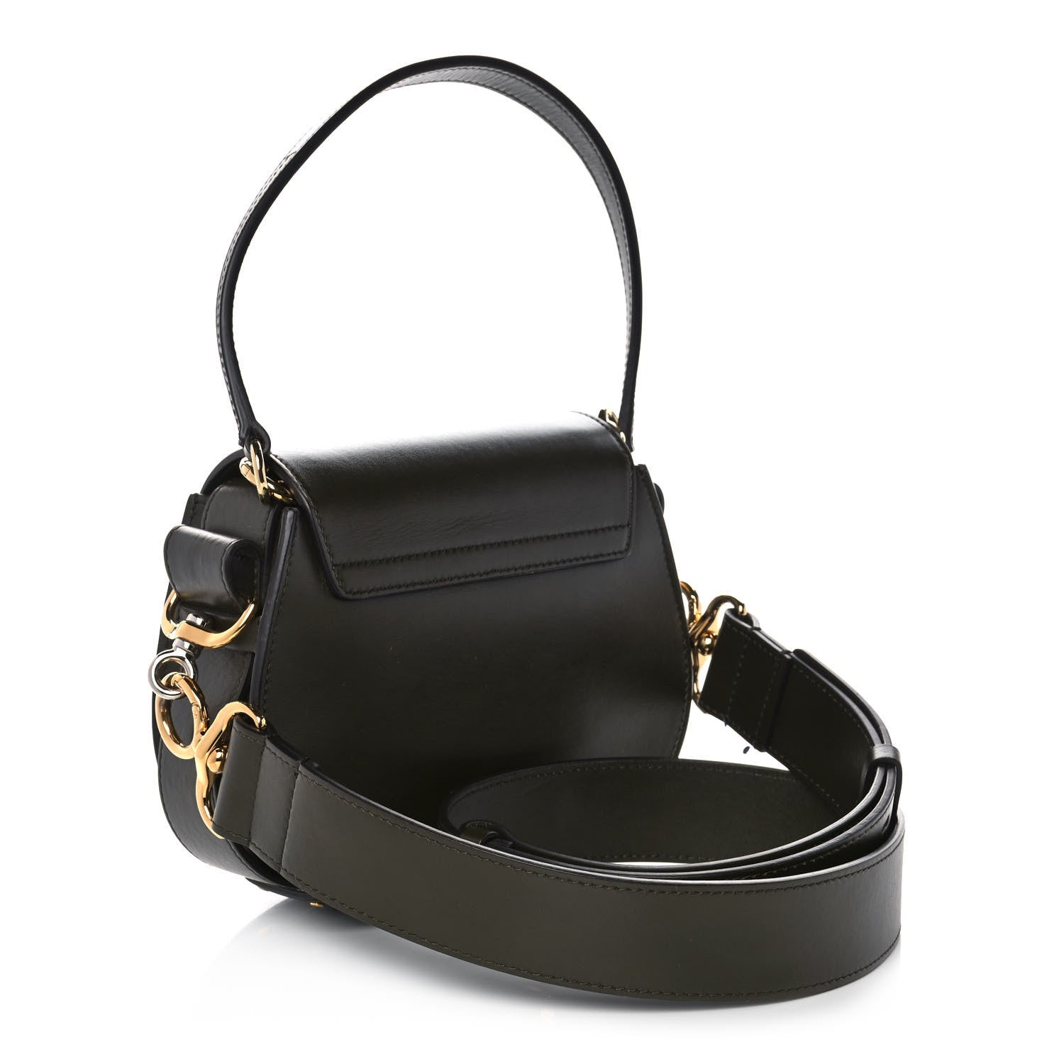 Chloe Calfskin Suede Small Tess Bag Deep Forest 3 of 12