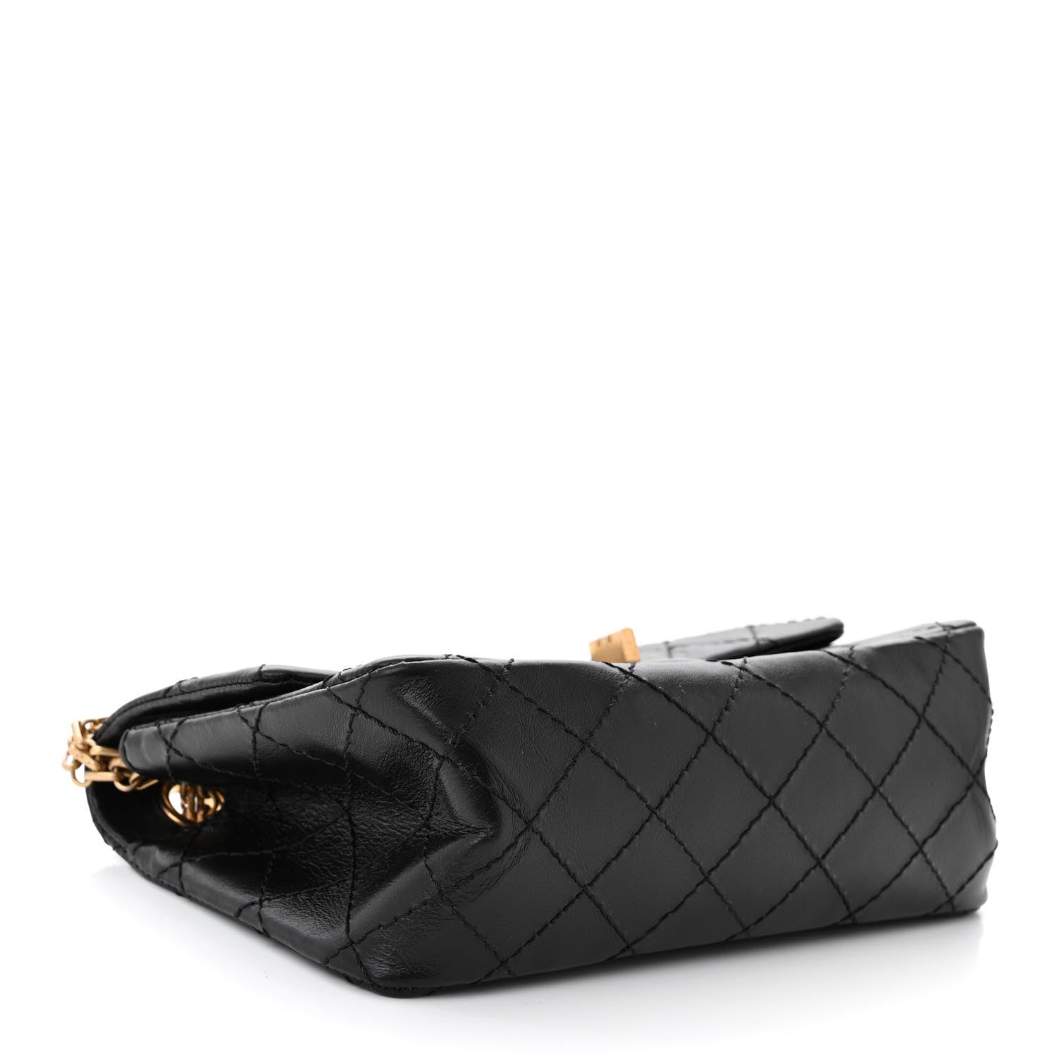 Chanel Aged Calfskin Quilted 2.55 Reissue Mini Flap Black 4 of 11