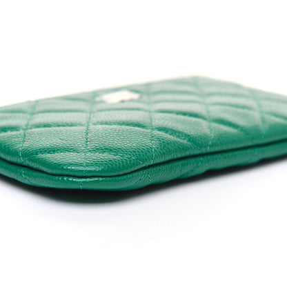 Chanel Caviar Quilted Small Cosmetic Case Green 6 of 10