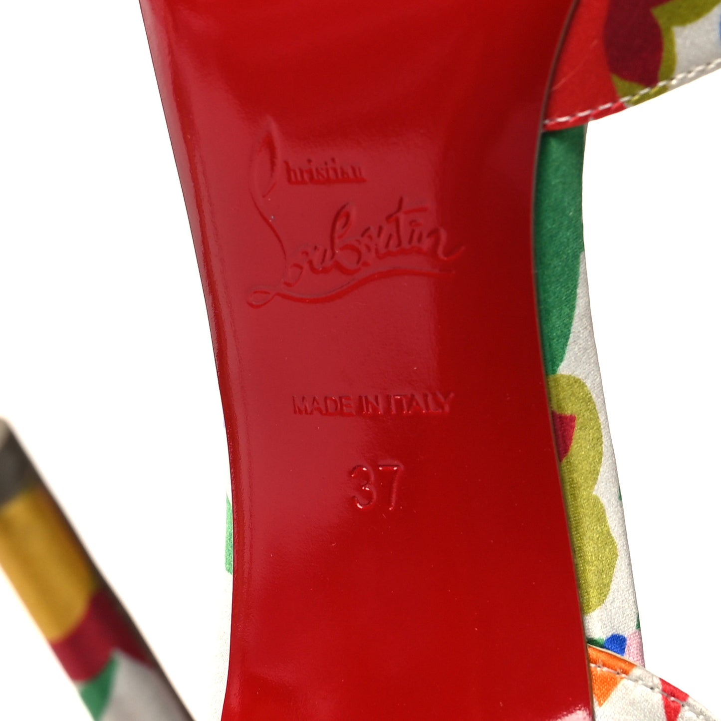 Satin Iriza 100 Crepe Floral Pumps 37 Multicolor