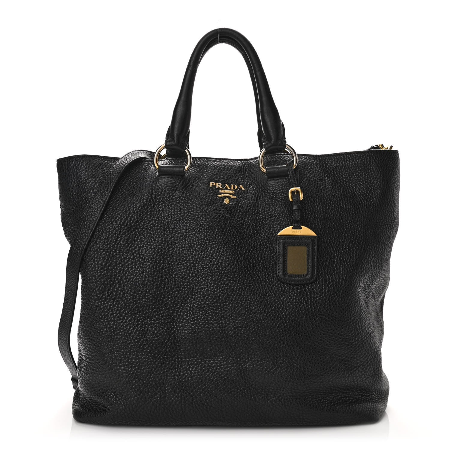 Prada Vitello Phenix Satchel Black 1 of 12