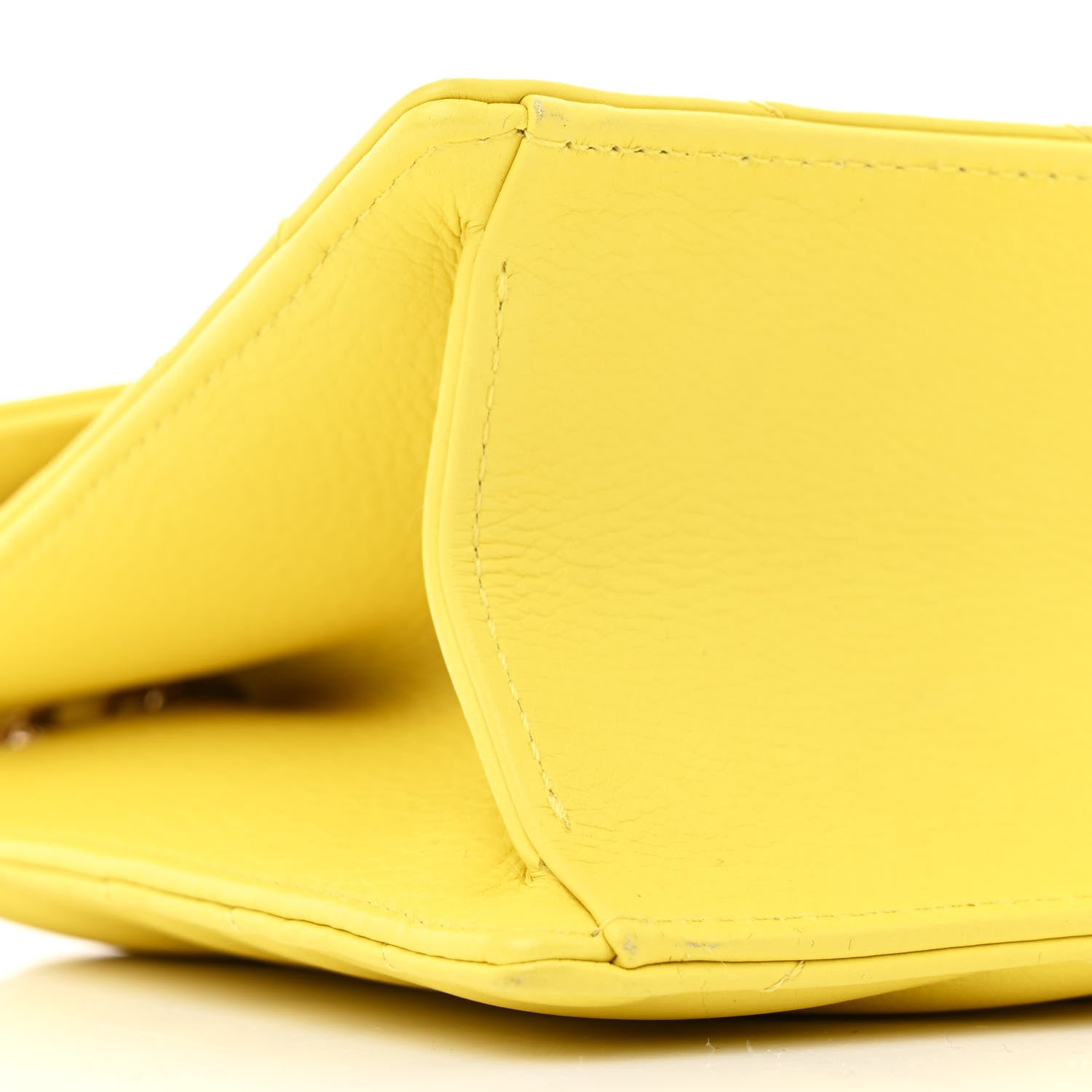 Chanel Calfskin Quilted Chevron Small Envelope Flap Yellow 9 of 12