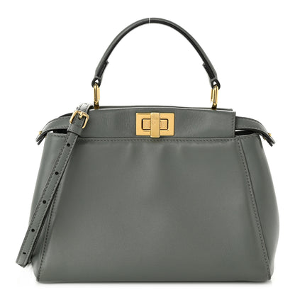 Fendi Nappa Mini Peekaboo Iconic Satchel Fumo 1 of 11