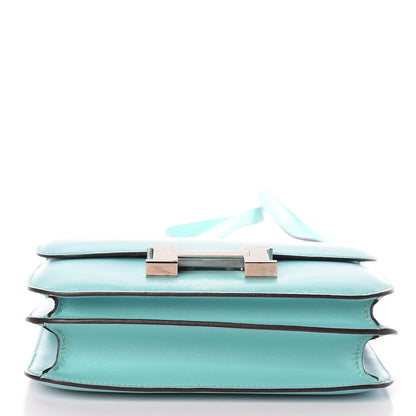 Hermes Tadelakt Lizard Constance 18 Bleu Atoll Ficelle 21 of 23