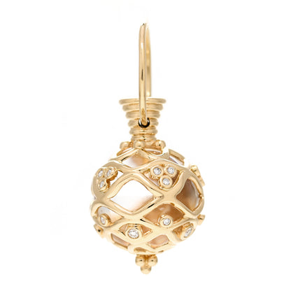 Temple St. Clair 18K Yellow Gold Diamond Rock Crystal Theodora Amulet Pendant 3 of 4