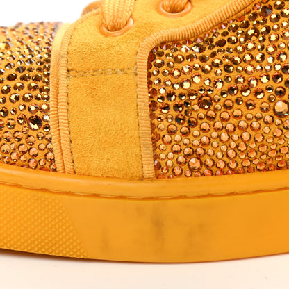 Christian Louboutin Calfskin Veau Velours Strass Louis Junior Flat Sneakers 41 Topaz 18 of 26