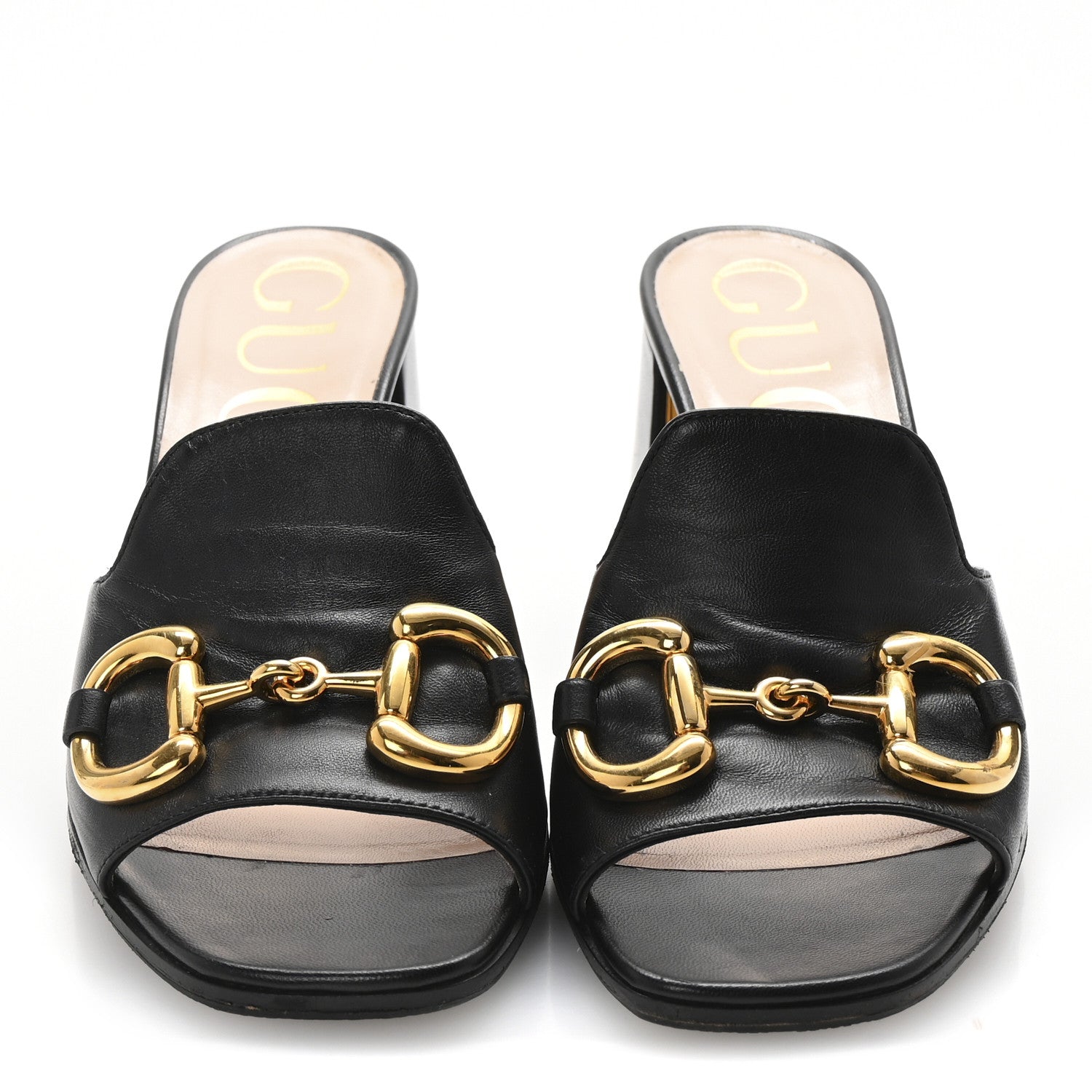 Gucci Nappa Horsebit 75mm Slide Sandals 35 Black 3 of 10