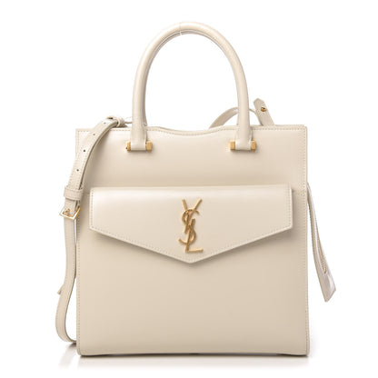 Saint Laurent Shiny Calfskin Small Uptown Tote Porcellana 1 of 9