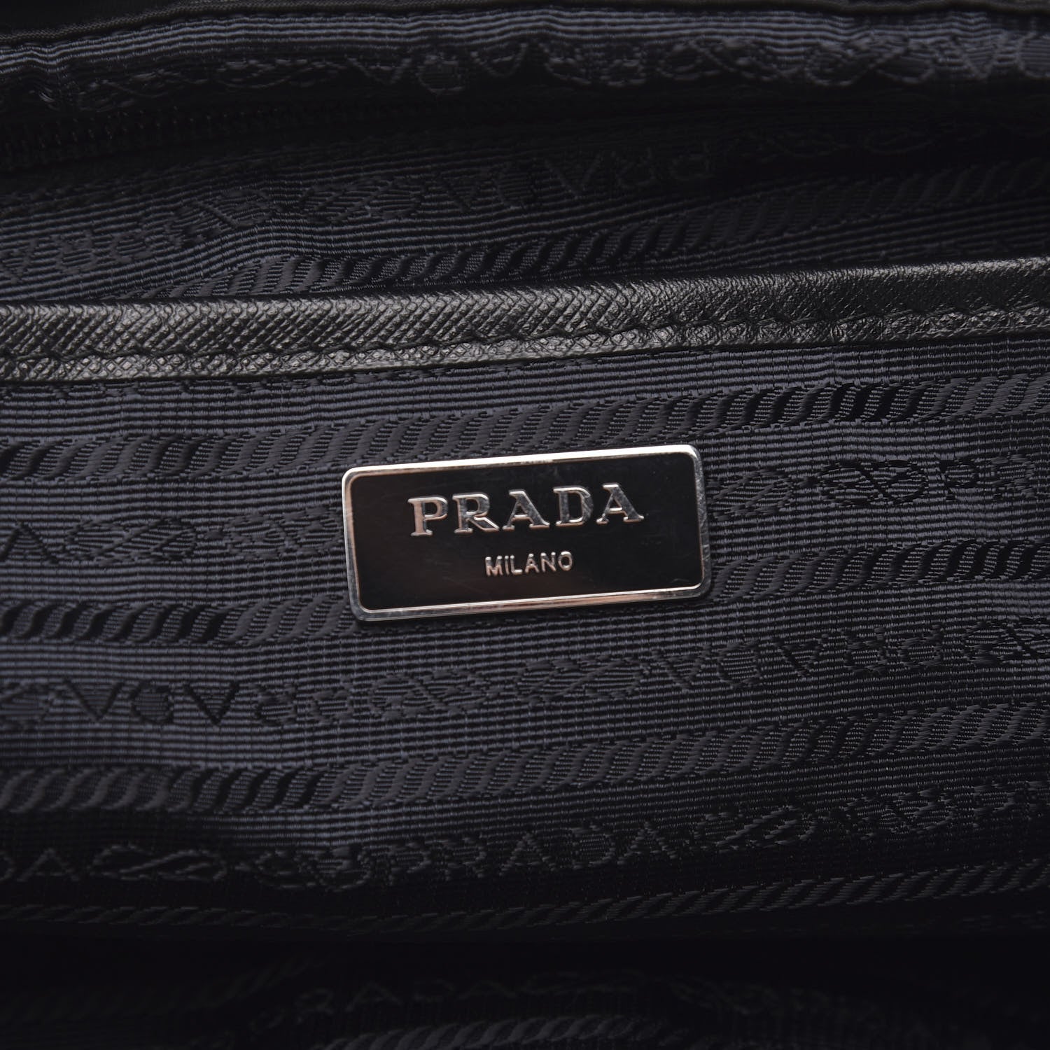 Prada Tessuto Nylon Saffiano Medium Backpack Black 5 of 9