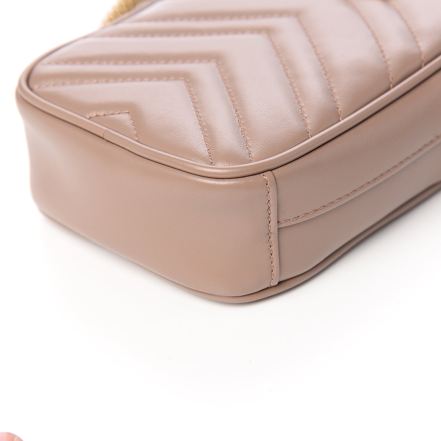 Calfskin Matelasse Mini GG Marmont Crossbody Bag Porcelain Rose