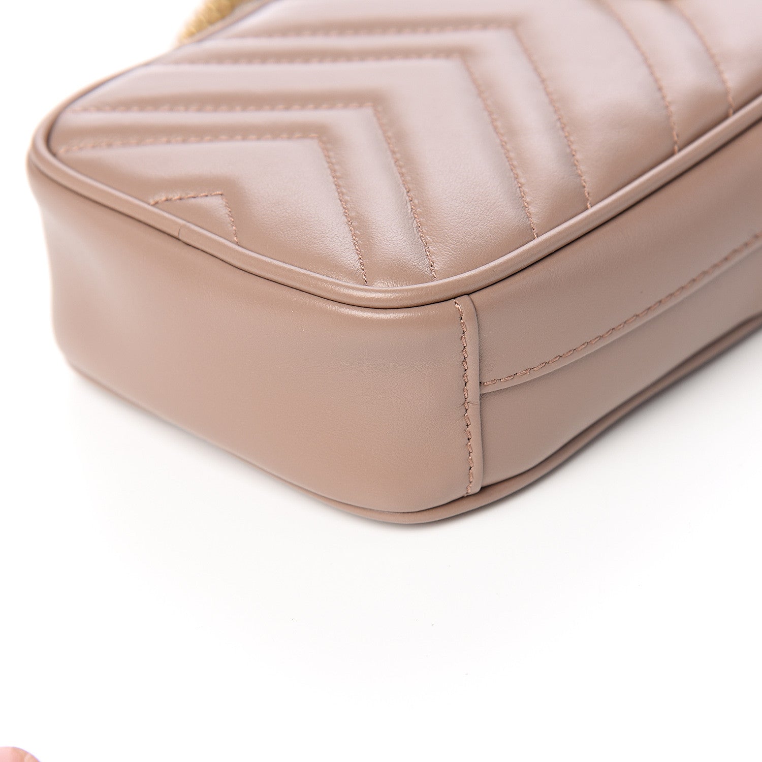 Gucci Calfskin Matelasse Mini GG Marmont Crossbody Bag Porcelain Rose 8 of 10